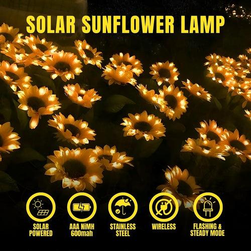 Hardoll Solar Lights Outdoor 20 LED Sunflower Lamp for Home Garden Waterproof Decoration (Warm White- Pack of 1)