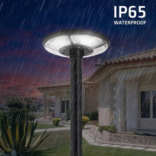 Hardoll 300W Solar UFO Light for Home Garden LED Waterproof Outdoor Lamp (Cool White+RGB)(Pole not included)