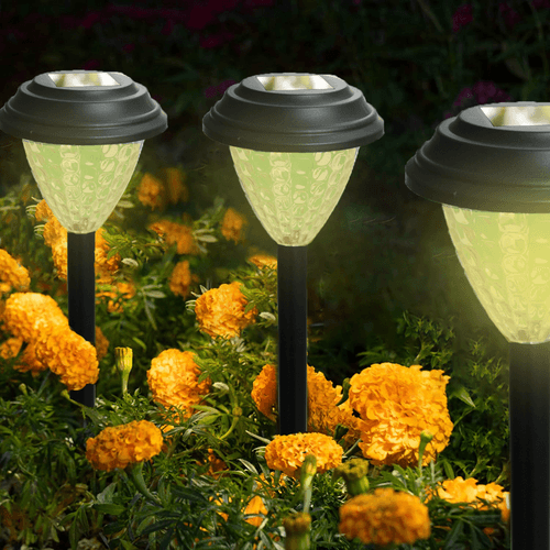 Hardoll LED Home Solar Lights for Outdoor Garden Pathway Decoration Warm White (Refurbished)