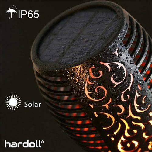 Hardoll Solar Lights for Home Waterproof Flickering Flames Torches Outdoor Landscape Lights for Decoration for Garden (Refurbished)