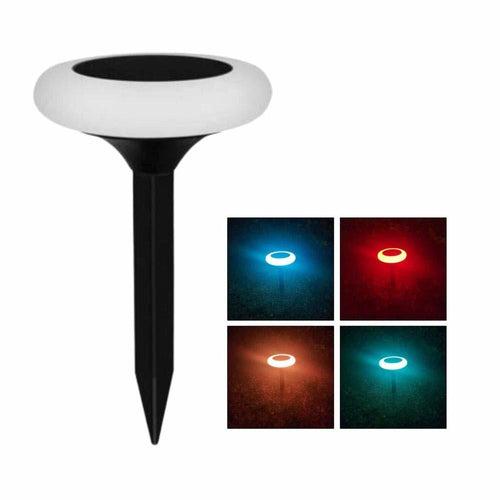 Hardoll Solar Decorative Lights for Home Garden Outdoor Color Changing Disk Shaped Waterproof LED Lamp