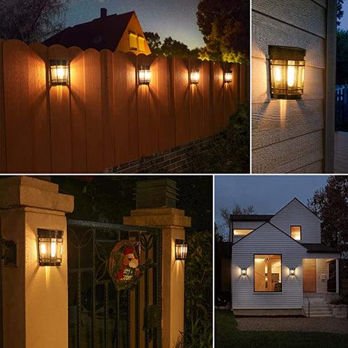 Hardoll Solar 1 LED Light Decorative Waterproof Wall Lamp for Home Garden Outdoor Decoration (Refurbished)