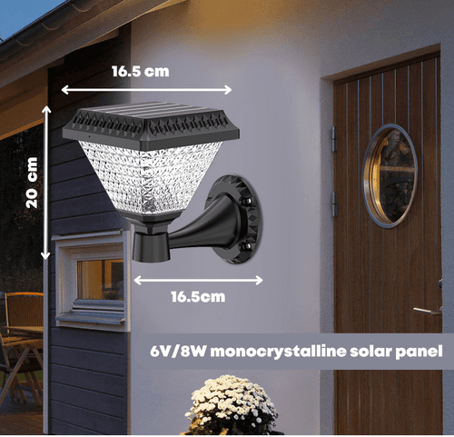 Hardoll 10W Solar Lights for Home Outdoor Garden 33 LED Waterproof Wall Lamp (Wall) (Refurbished)