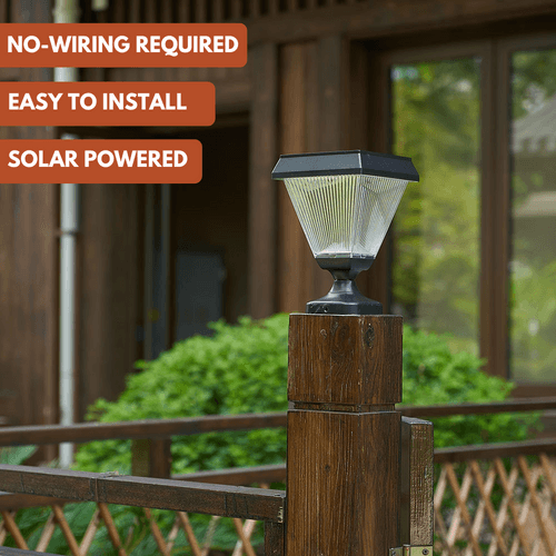 Hardoll Solar Lights for Home Outdoor Garden 104 LED Waterproof Gate Post Lamp (Refurbished)