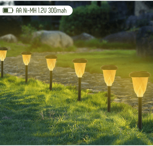 Hardoll LED Home Solar Spike Lights for Outdoor Garden Waterproof Pathway Lamp Decoration(Pack of 1-Warm White)(REFURBISHED)