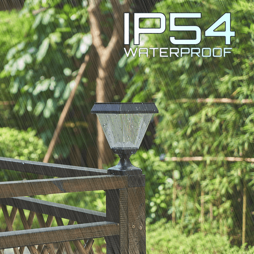 Hardoll Solar Lights for Home Outdoor Garden 104 LED Waterproof Gate Post Lamp (Refurbished)