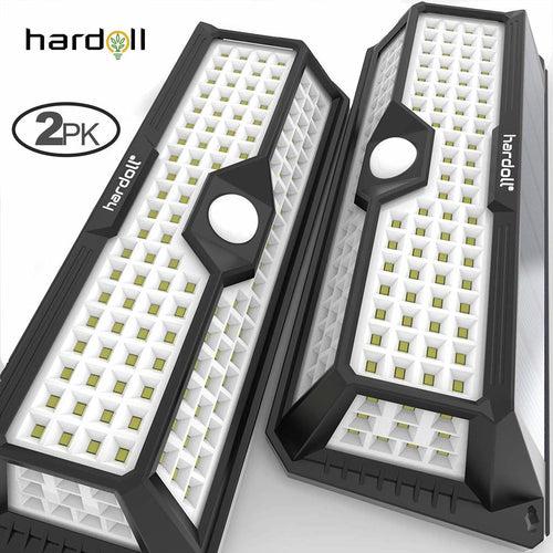 Hardoll Solar Wall Lights for Garden 136 LED Outdoor Motion Sensor Lamp for Home Waterproof (Refurbished)