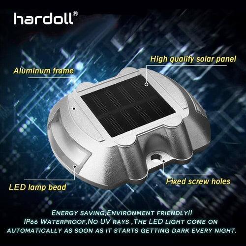 Hardoll Solar Road Stud Light 6 LED Lamp Waterproof Pathway Lights for Outdoor for Garden (Yellow Flashing-Refurbished)