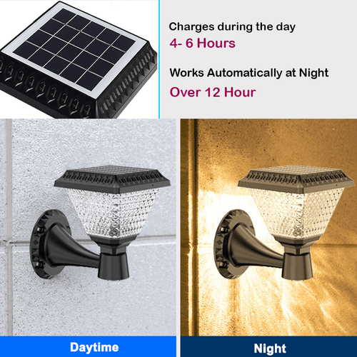 Hardoll 10W Solar Lights for Home Outdoor Garden 33 LED Waterproof Wall Lamp (Wall) (Refurbished)