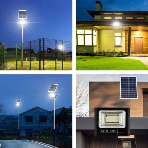 Hanthelios Solar Outdoor Flood Light 40W LED Lamp for Home Garden Waterproof (Refurbished)