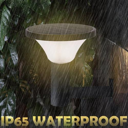 Hardoll 15W Solar Pillar Lights for Outdoor Home Garden Waterproof Wall Lamp(Round Shape-Pack of 1)