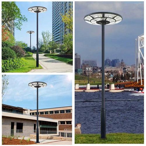 Hardoll 500W Solar UFO Light for Home Garden LED Lamp Waterproof Outdoor Lantern Lamp(Cool White)(Pole not Included) (Refurbished)