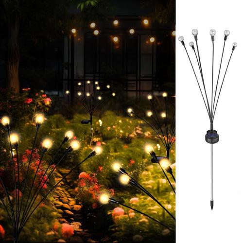 Hardoll Solar Lights Outdoor 6 LED Crystal Lamp for Home Garden Waterproof Decoration (Warm White-Pack of 1) (Refurbished)