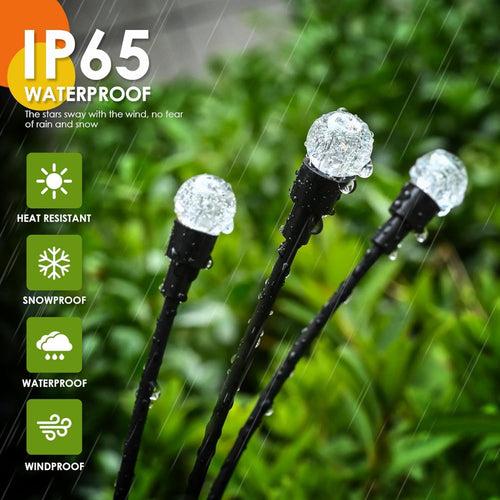 Hardoll Solar Lights Outdoor 6 LED Crystal Lamp for Home Garden Waterproof Decoration (Warm White-Pack of 1) (Refurbished)