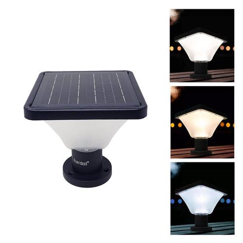 Hardoll Solar Pillar Lights for Outdoor Home Garden Waterproof Wall Gate Post Lamp (Square Shape)