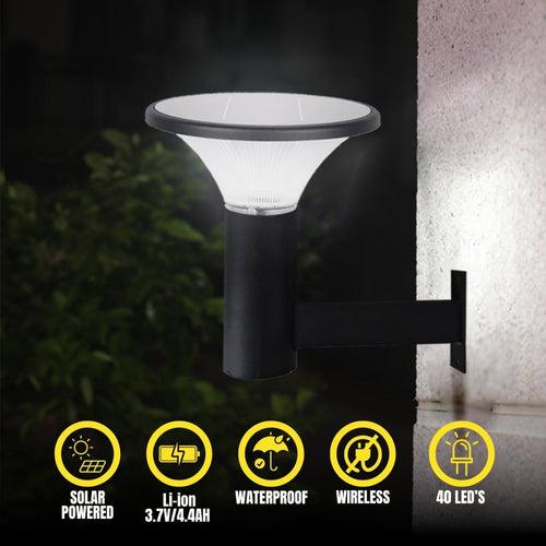 Hardoll 10W Solar Lights for Outdoor Garden Home Waterproof Wall Lamp (Round Shape-Pack of 1)