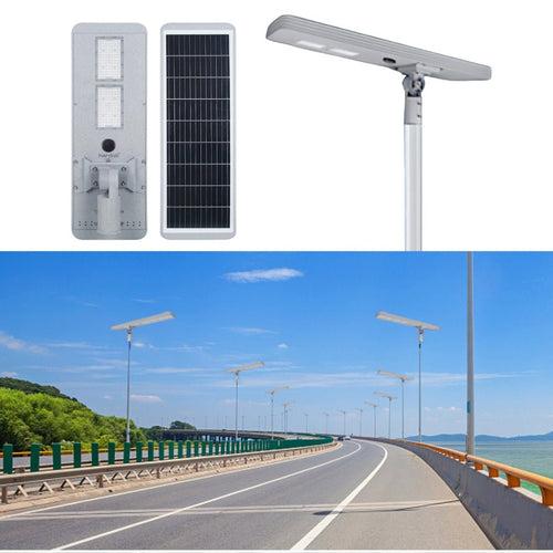 Hardoll 150W All in One Solar Street Light LED Waterproof Outdoor Lamp for Home Garden with Aluminium Body