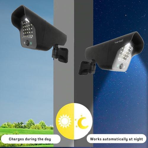 Hardoll 25 LED Solar Security PIR Motion Sensor Lamp for Outdoor Home Garden with Remote Control Dummy Camera Shaped Light(Pack of 1)