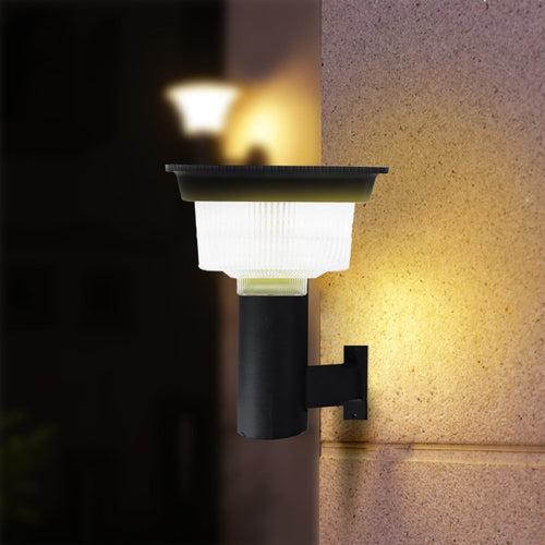 Hardoll Solar Lights for Home Garden Outdoor 48LED Waterproof Wall Lamp (Pack of 1-Cool&Warm White, Aluminium+PC)