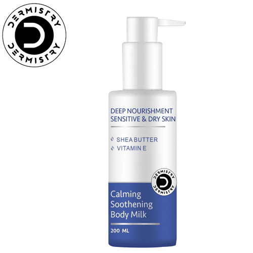 Dermistry Calming Soothening Body Milk Lotion | Shea Butter & Vitamin E | 200ml