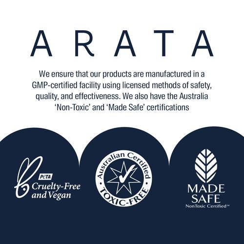 Arata Natural Hydrating & Non-Drying Body Wash | All-Natural, Vegan & Cruelty-Free | Gentle Daily Cleansing 75ml