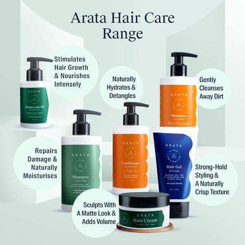 Arata Natural Damage Repair Duo | All-Natural, Vegan & Cruelty-Free | Daily Damage Repair 600 ml