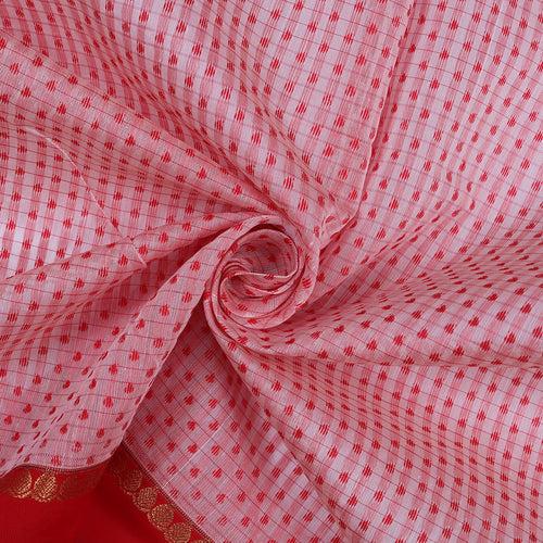 Pinkish Cream Silk Cotton Saree