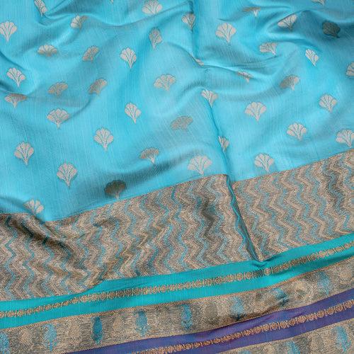 Sky Blue  Silk cotton Saree