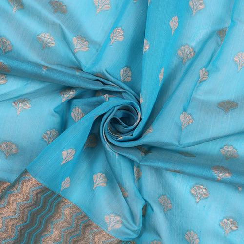 Sky Blue  Silk cotton Saree