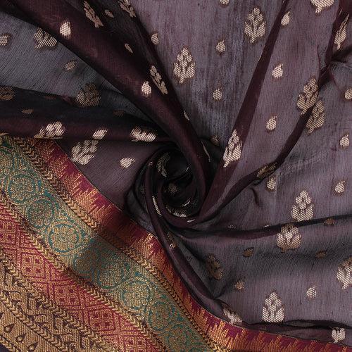 Wine Silk Cotton Saree