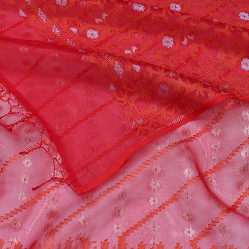 Red Banarasi Kora Saree