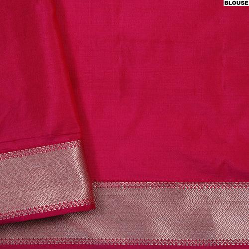 Deep Pink Soft Silk Brocade Saree