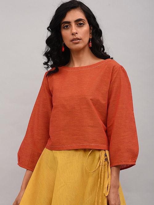 Red Cotton Top with Yellow Skirt