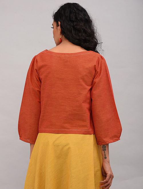 Red Cotton Top with Yellow Skirt