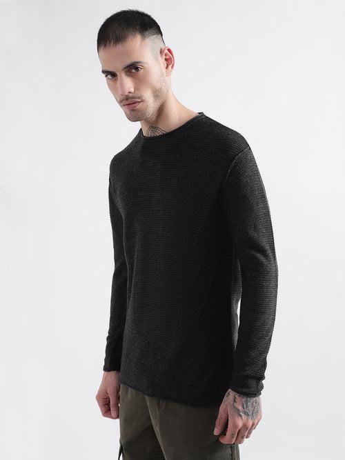 Punk Essential Round Neck Charcoal Pullover