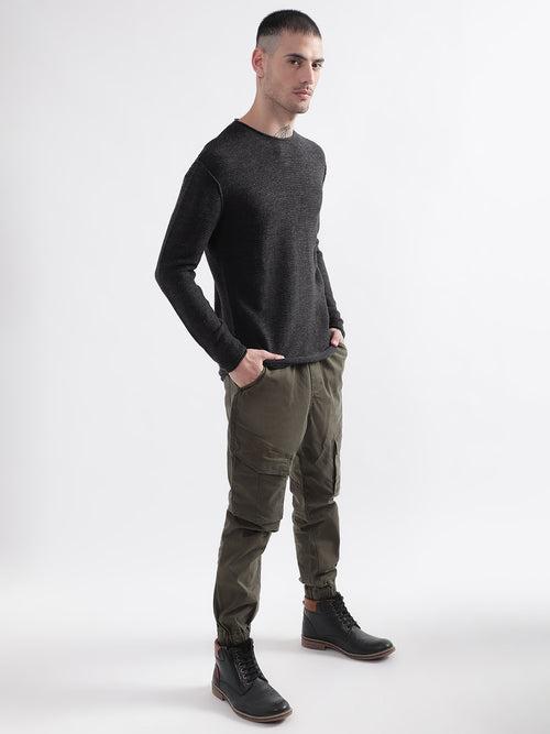 Punk Essential Round Neck Charcoal Pullover