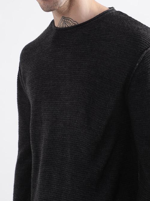 Punk Essential Round Neck Charcoal Pullover