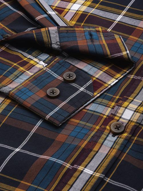 Multi Classic Opaque Checked Casual Shirt