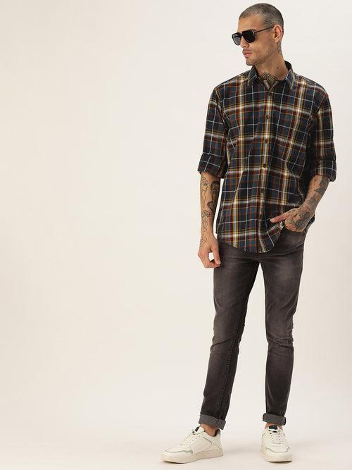 Multi Classic Opaque Checked Casual Shirt