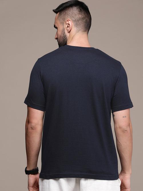 Navy Blue Graphic Printed T-shirt