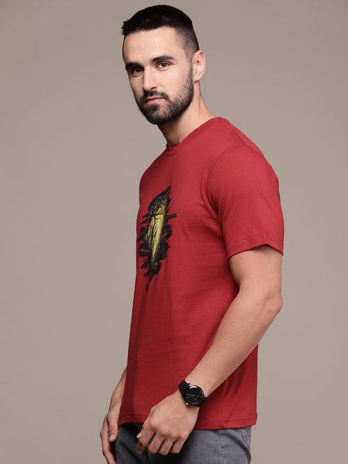 Red Graphic Printed T-shirt