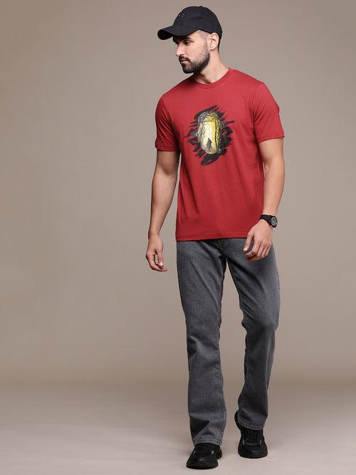 Red Graphic Printed T-shirt