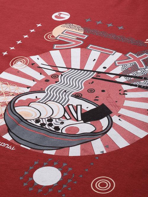 Red Graphic Printed T-shirt