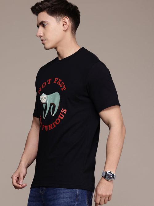 Black Graphic Printed T-shirt