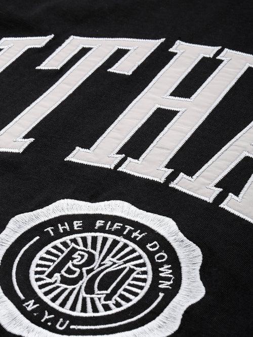 Black Typography Printed T-shirt