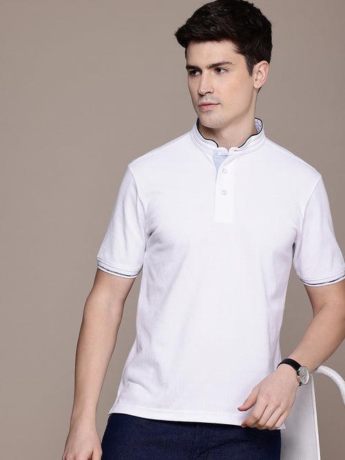 White Polo Collar T-shirt