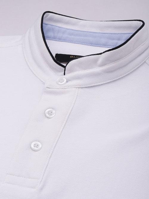 White Polo Collar T-shirt