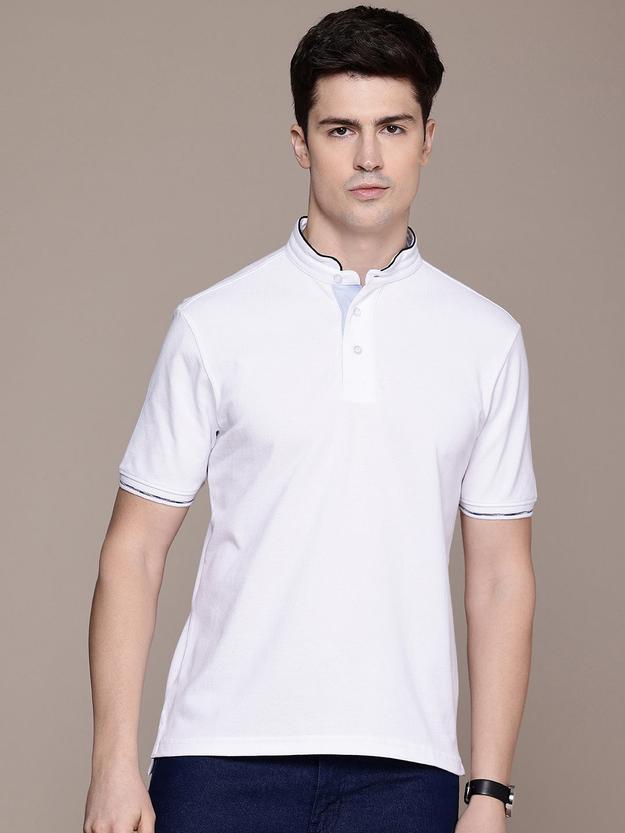 White Polo Collar T-shirt