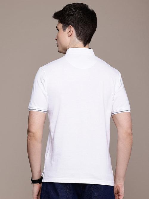 White Polo Collar T-shirt