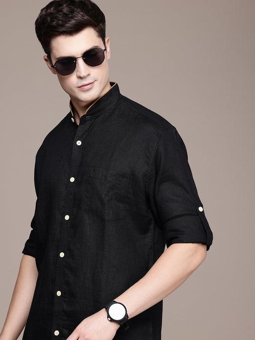 Black Solid Opaque Casual shirt
